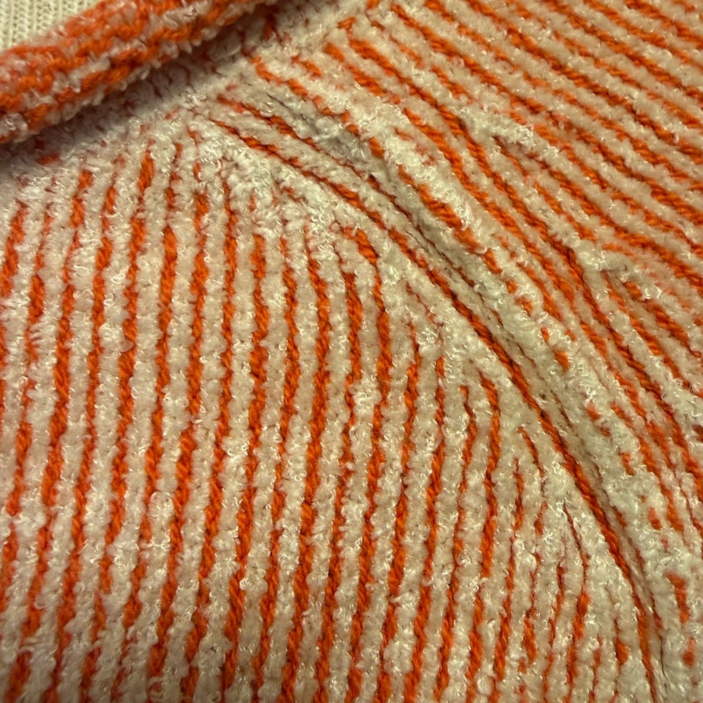 NWT Free People Lenox Orange and white Sweater Tunic/Dress XS - Picture 7 of 8